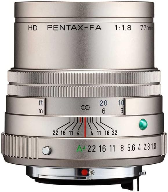 Pentax HD 77mmF1.8 Limited Silver Medium Telephoto Prime Lens with High Performance HD Coating Round Diaphragm (27890)