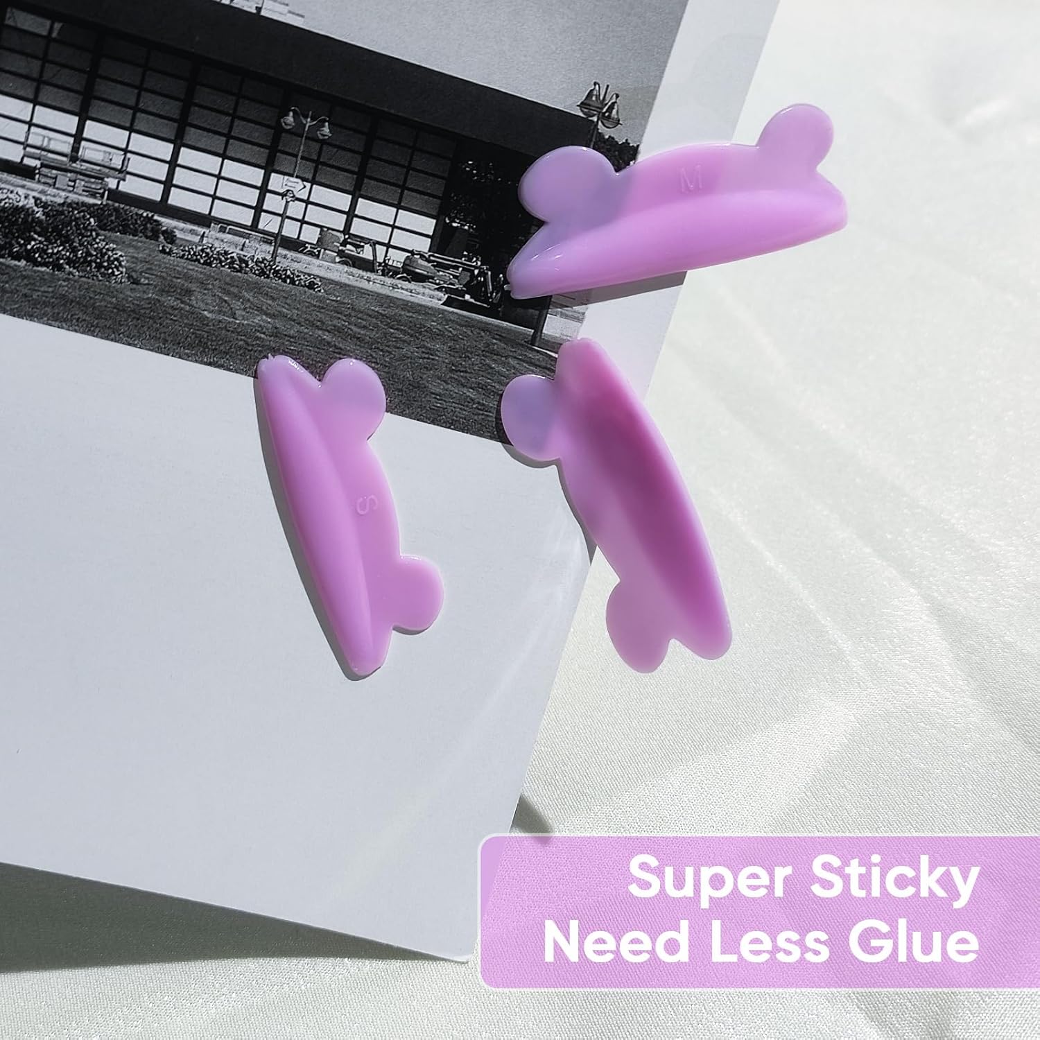 Libeauty Eyelash Perm Pad Cute Mouse Shaped Reusable Eyelash Lift Shield Self Adhesive Super Soft Eyelash Perm Rod 10pcs/5 Sizes Eyelash Perm Tool