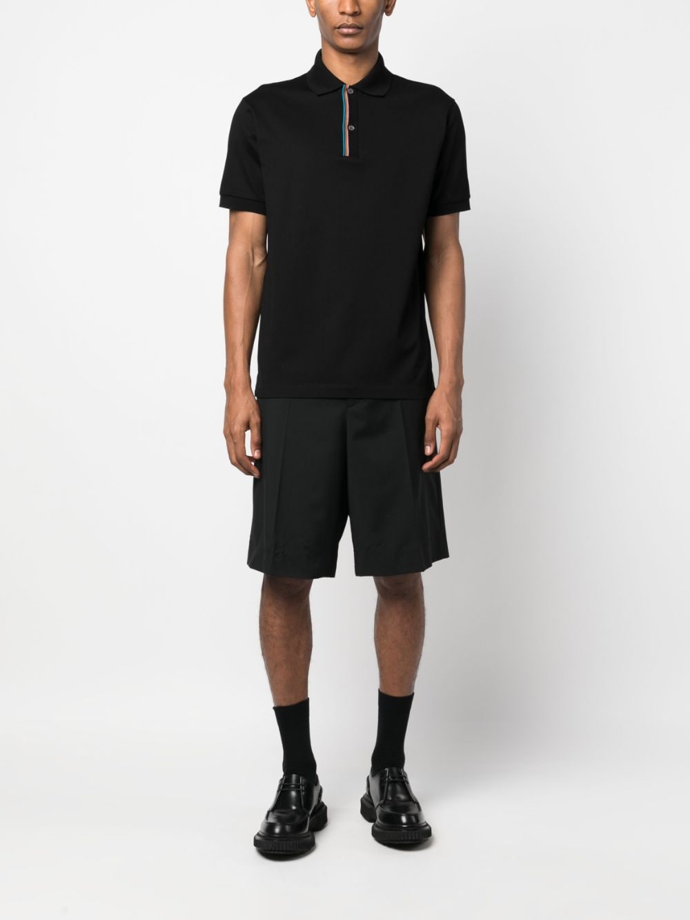 Paul PS By Paul Smith Signature Stripe Cotton Polo Shirt - Image 4
