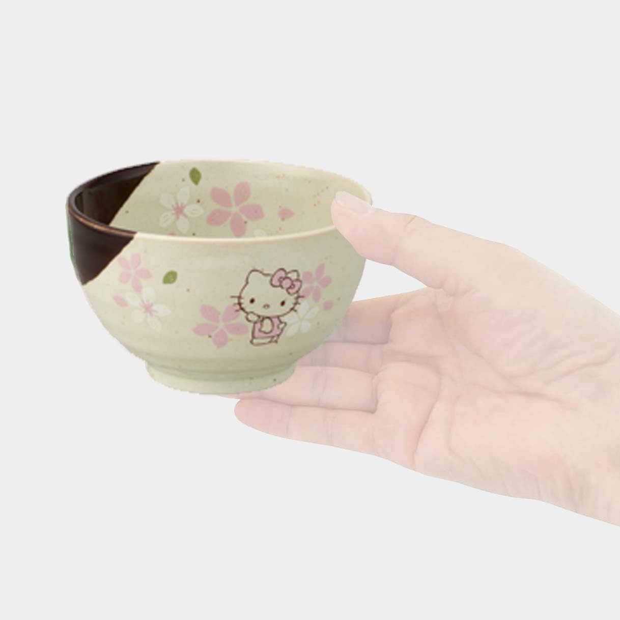Skater CHMB1-A Mino Ware Small Bowl Hello Kitty Sakura Sanrio 5.0 x 3.1 inches (12.8 x 8 cm)