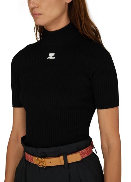 COURREGES 半袖リブニットセーター - Image 4