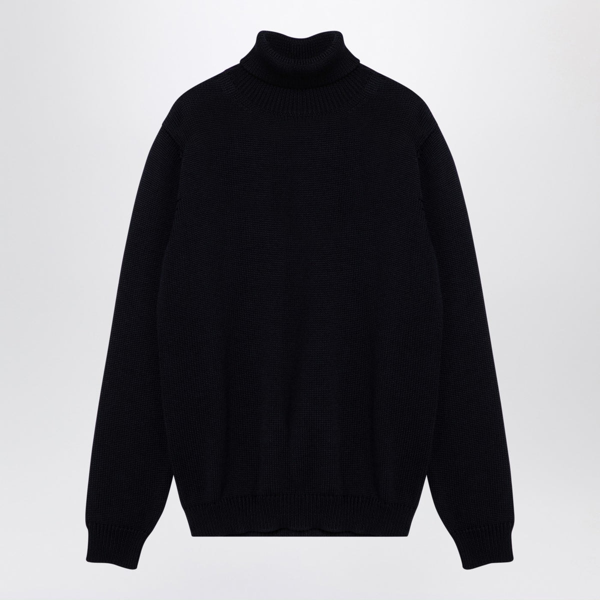 Roberto ロベルトコリーナネイビーメリノウールタートルネックプルオーバー - Image 4