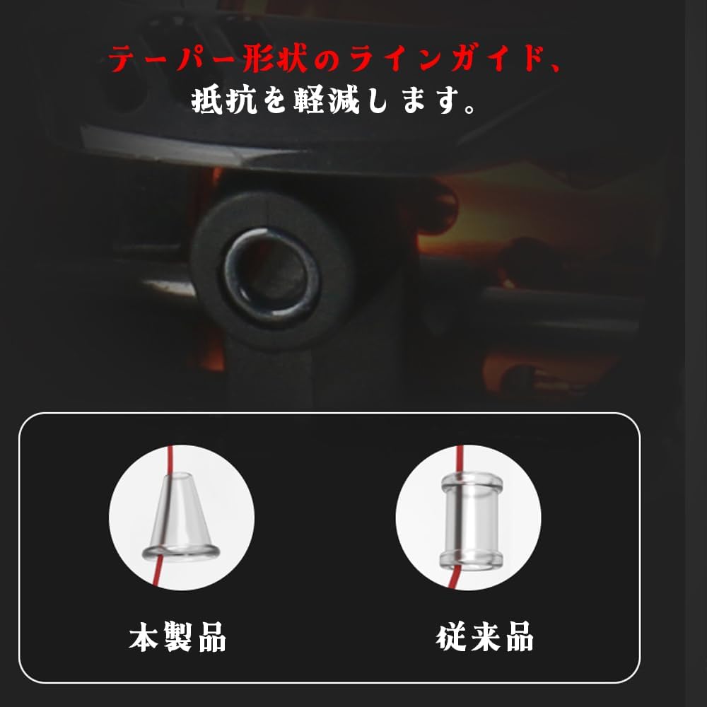 yu409 Bait Reel, Lightweight, Carbon Body, 7.1:1, High Speed Gear Ratio, Fishing Reel, 10 Levels Magnetic Brake, CNC Spool, Smooth Rotation, Black and Orange, For Lure Fishing, Sea Bass