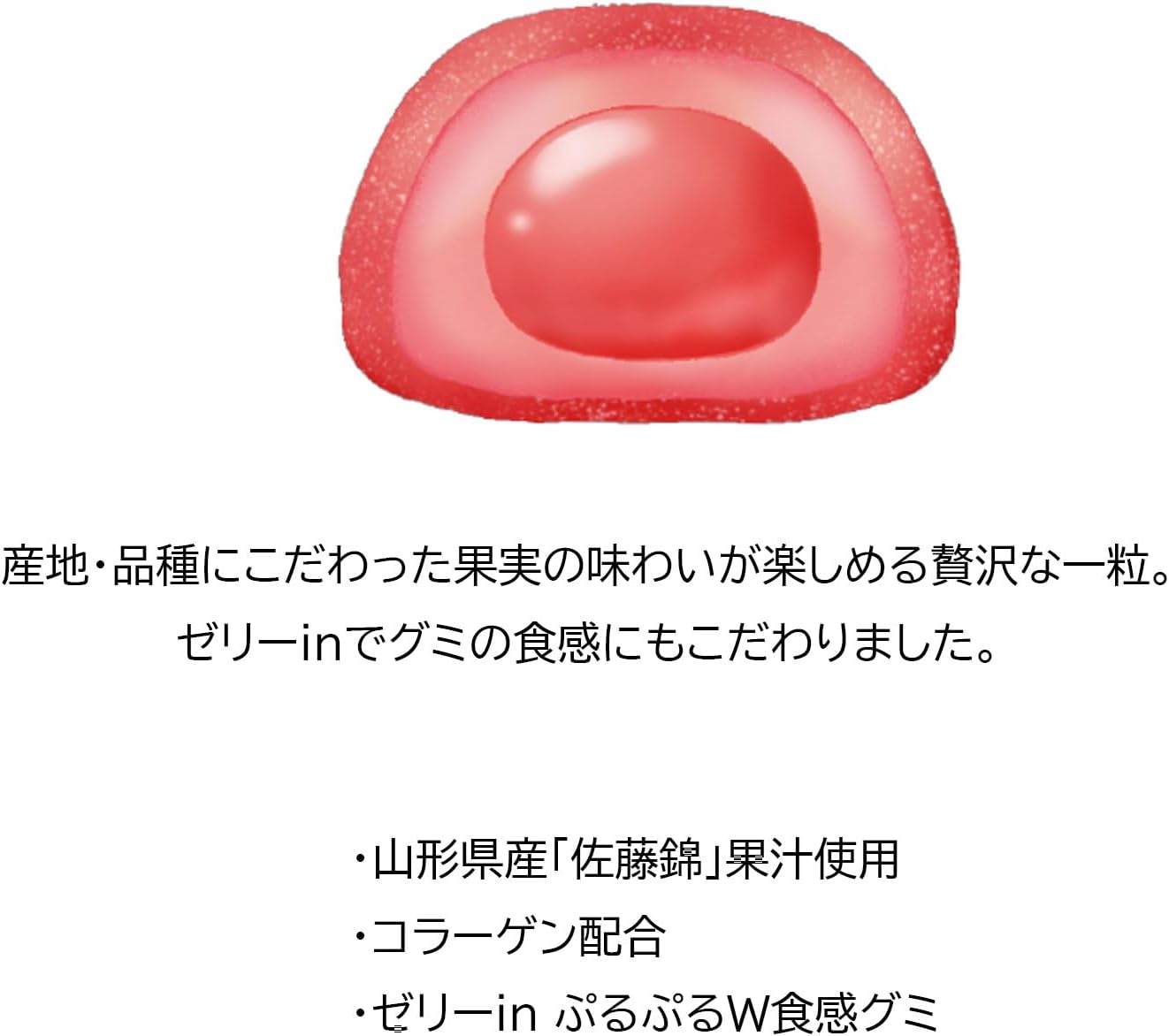 Fanjuku Candy, Luxurious Gummy Mountain Shaped Cherries, 1.2 oz (34 g) x 6 Bags