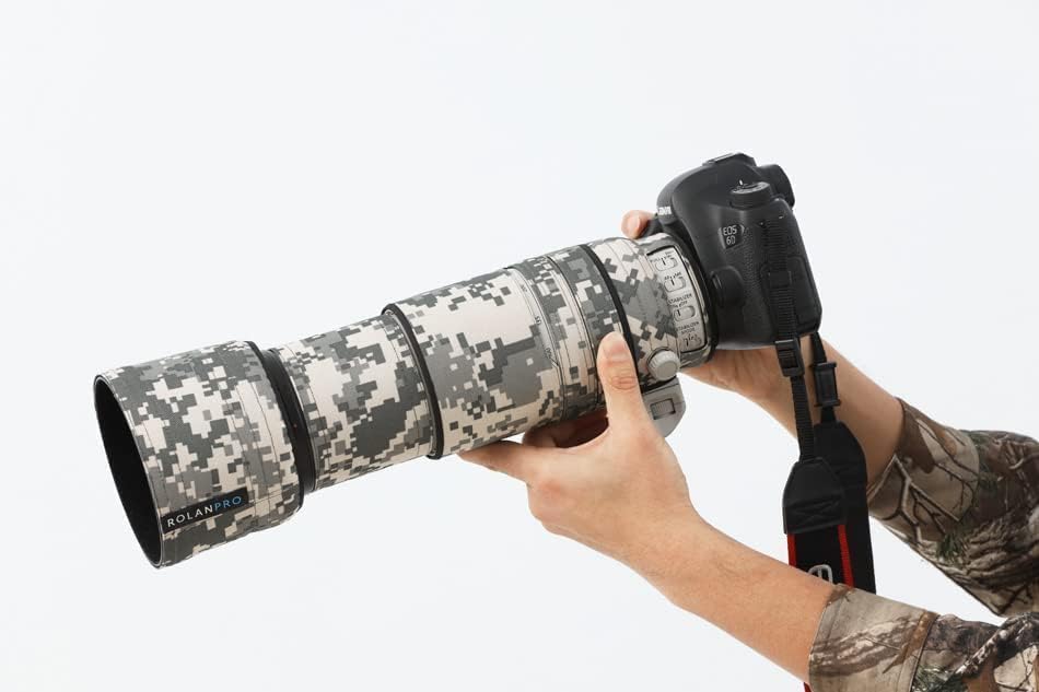 ROLANPRO New Brown Jungle Waterproof Lens Cover Camouflage Rain Cover for Canon EF 100-400mm f4.5-5.6 L IS II USM Lens Protective Sleeve #UCP Digital Camo