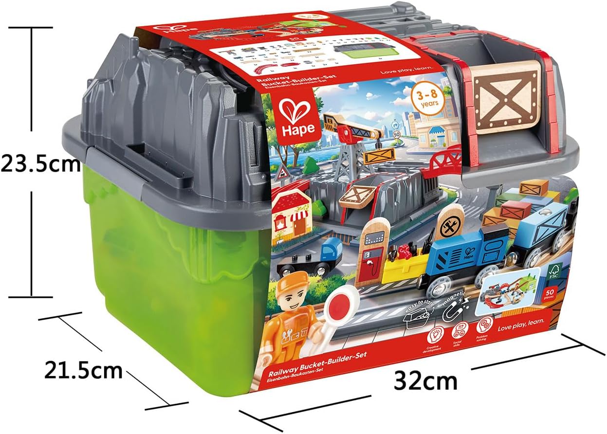 Hape E3764 Clean Up Box Rail Set