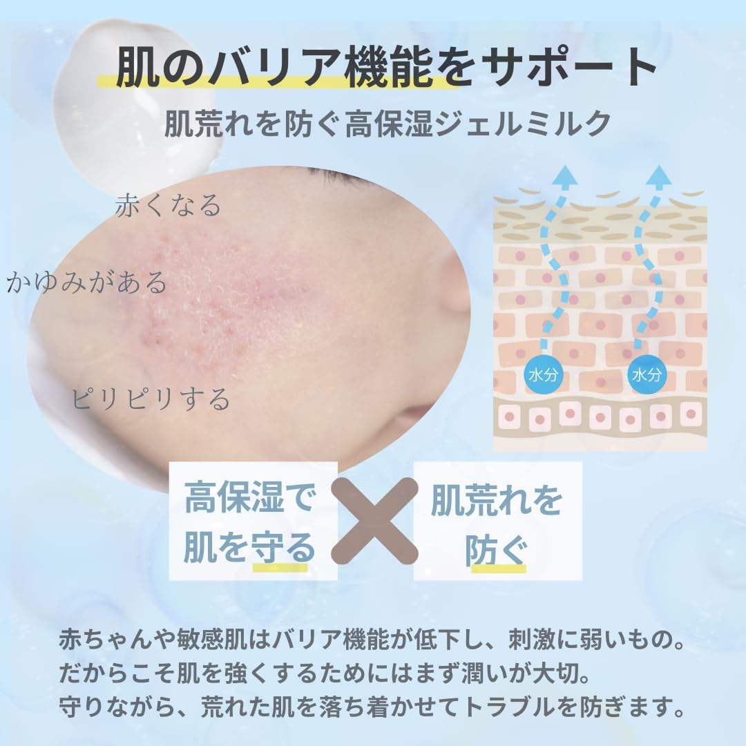 YOUR WSIH Baby & Mama Sensitive Skin Research, Dense Ceramide Serum Gel, All-in-One for Whole Body Use, 200% Increase, Fragrance-free, Additive-Free, Highly Moisturizing, Pump, Professional