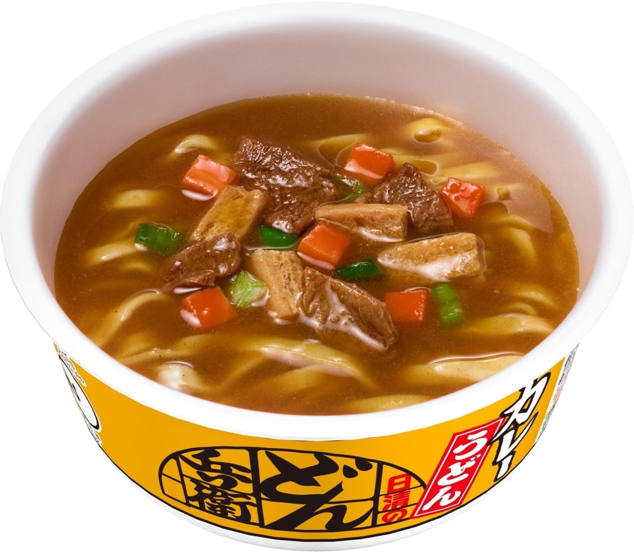 Donbee Curry Udon Noodles (Fragrant Spices and Beef Flavor), Nissin Foods Cup Noodles, 3.3 oz (86 g) x 12 Packs