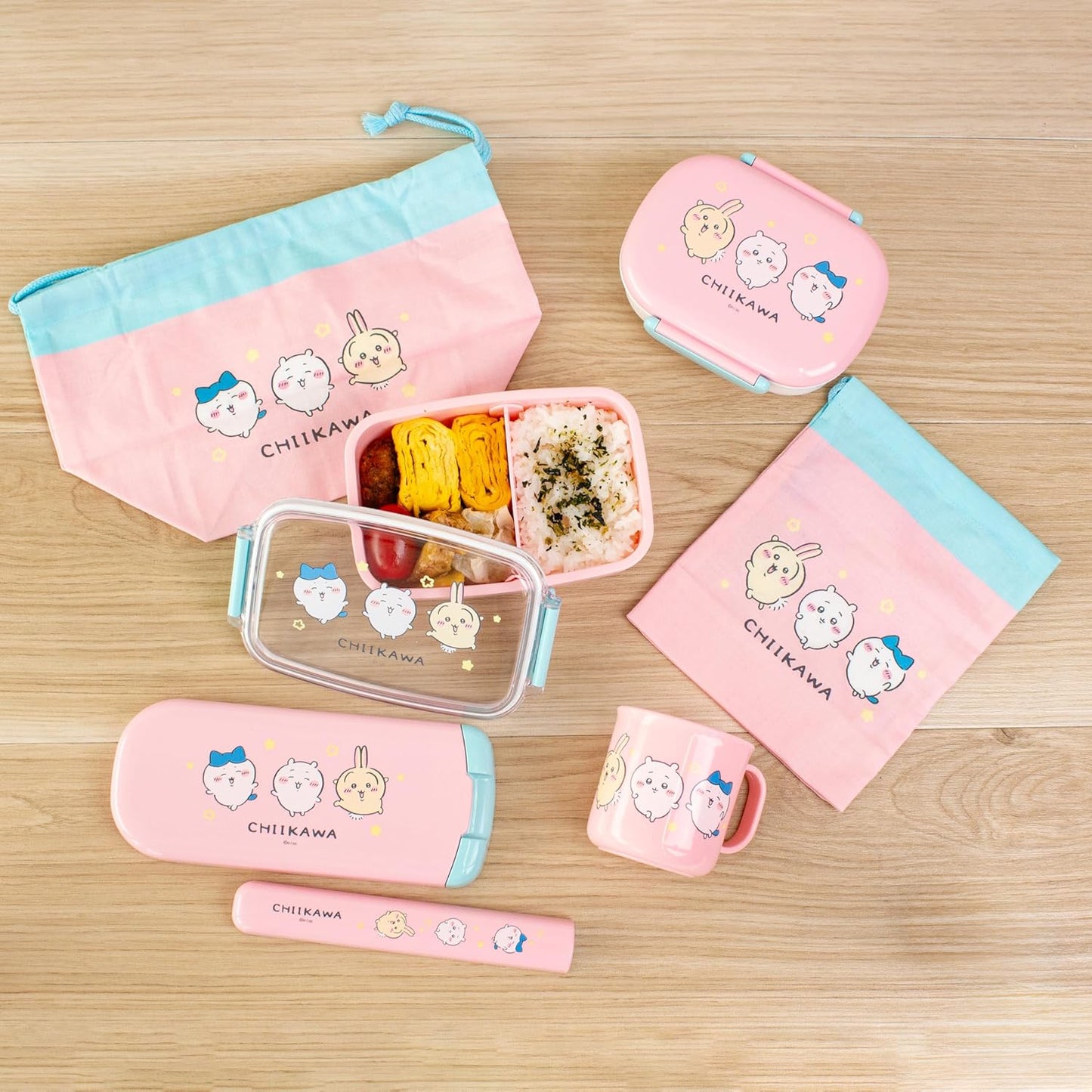 OSK Bento Box Lunch Box with Divider 500ml Chiikawa CKW No.5 Made in Japan Antibacterial Dishwasher Microwave Compatible PL-1R