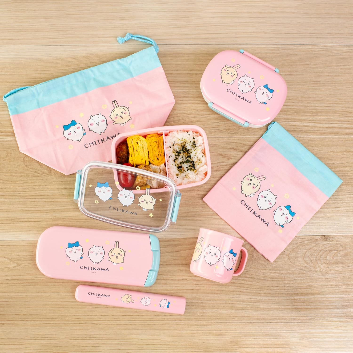 OSK Bento Box Lunch Box with Divider 500ml Chiikawa CKW No.5 Made in Japan Antibacterial Dishwasher Microwave Compatible PL-1R