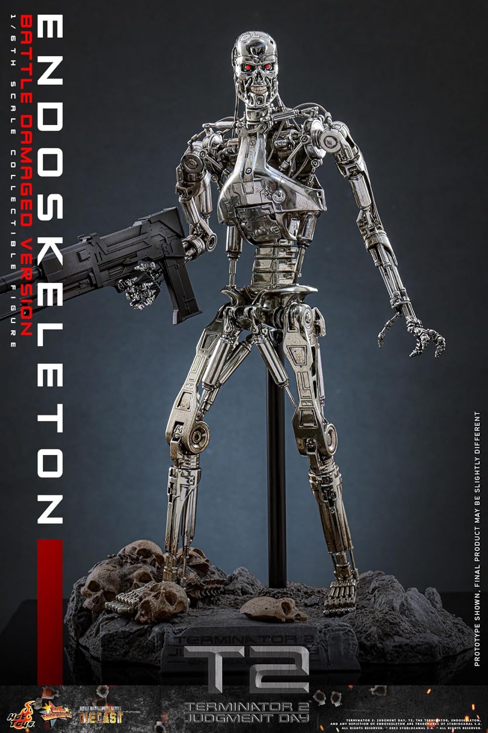 Movie Masterpiece DIECAST Terminator 2 End Skeleton (Battle Damage) 1/6 Scale Figure