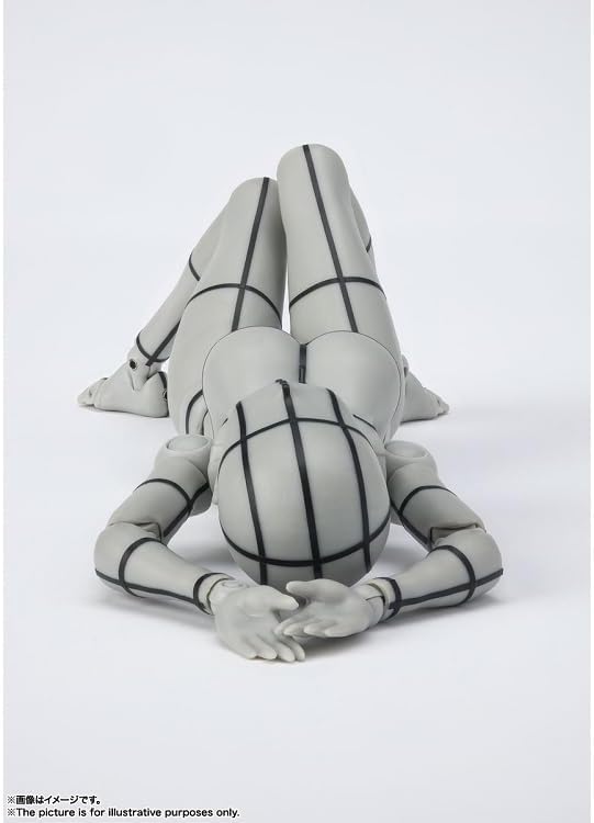 BANDAI SPIRITS S.H. Figuarts Body-chan - Kentaro Yabuki, Edition, Wire Frame (Gray Color Ver.) (Resale Version), Approx. 5.3 inches (135 mm), PVC & ABS, Pre-painted Action Figure