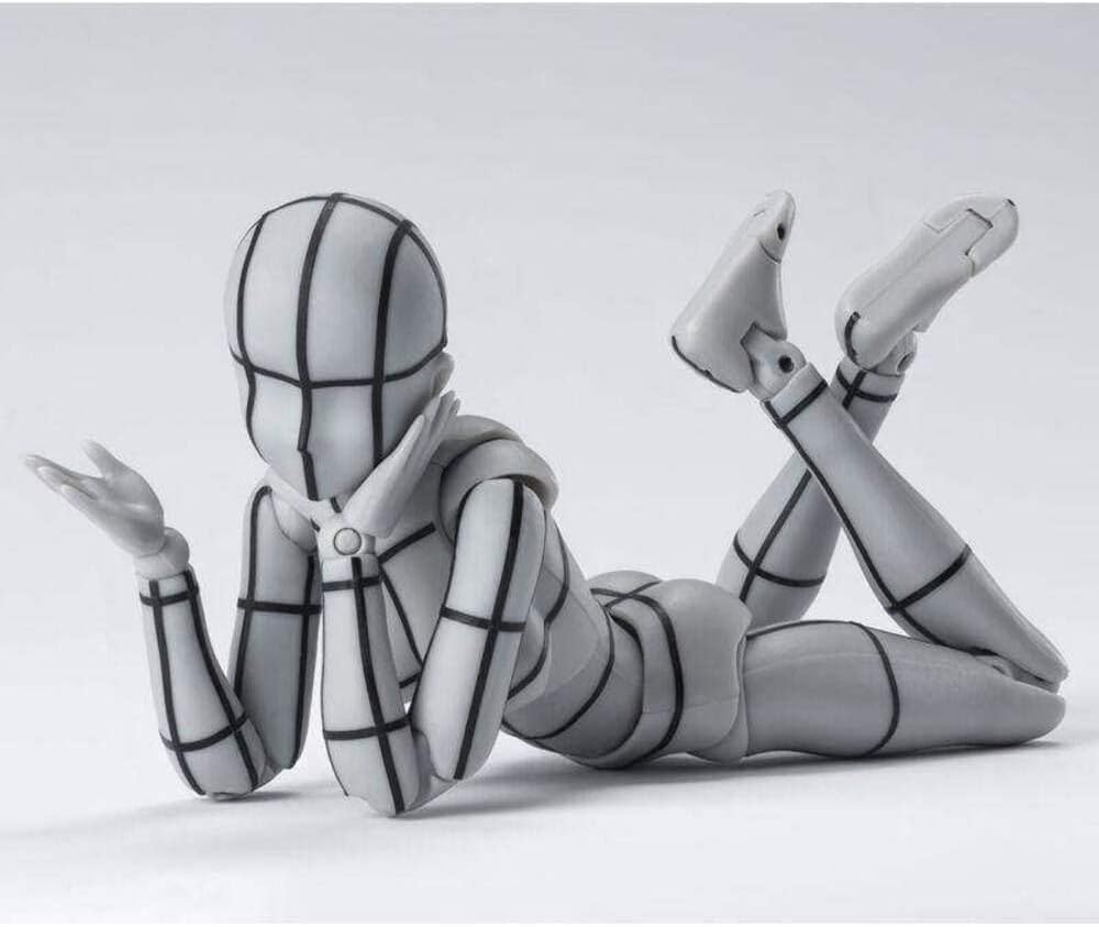 BANDAI SPIRITS S.H. Figuarts Body-chan -Wire Frame Gray Color Ver., Approx. 5.3 inches (135 mm), PVC & ABS Pre-painted Action Figure