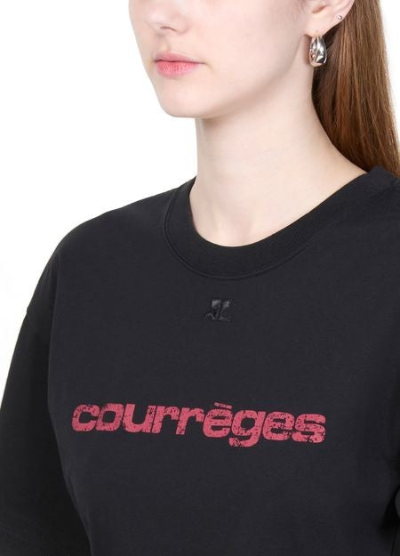 COURREGES ベルト付き プリント入り Tシャツ - Image 4