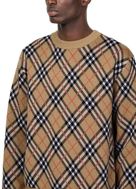 BURBERRY Check wool sweater - Image 4