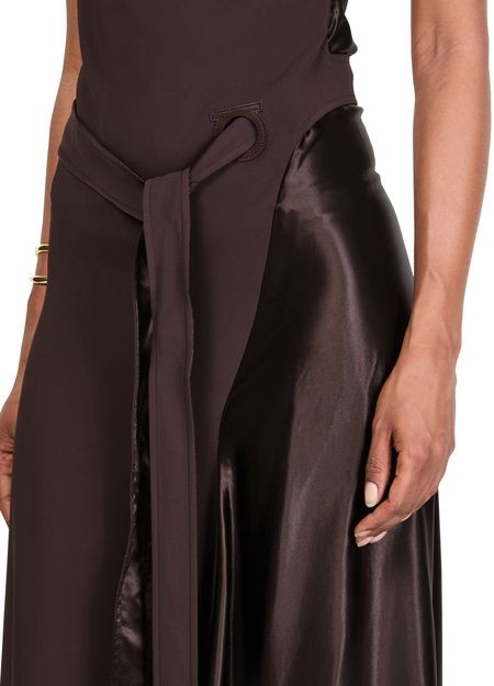 FERRAGAMO Viscose stretch cady long dress - Image 4
