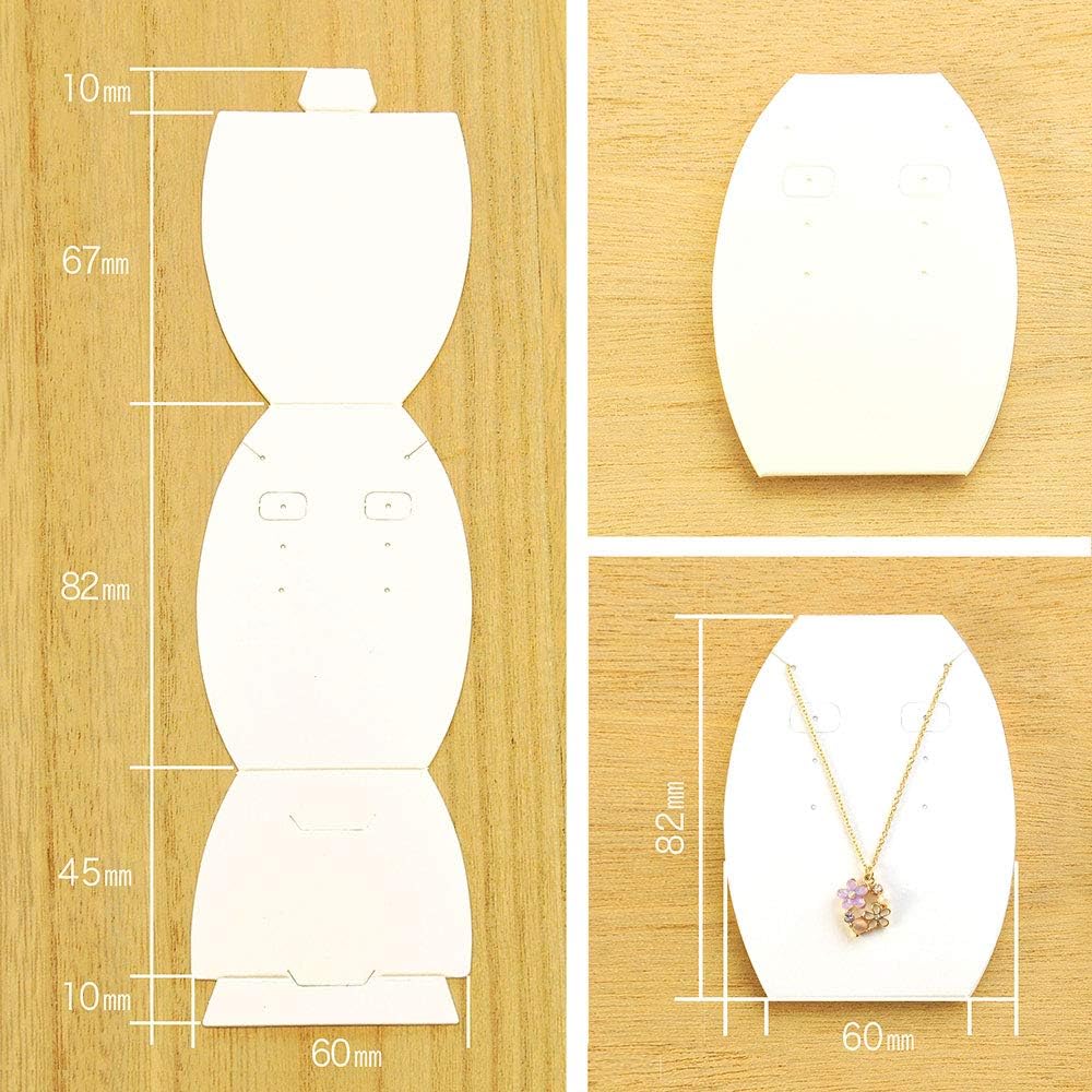 Daishiya D124 Egg-shaped Mount 3-Way Earrings, For Necklaces (Matte Paper, 15 Sheets)