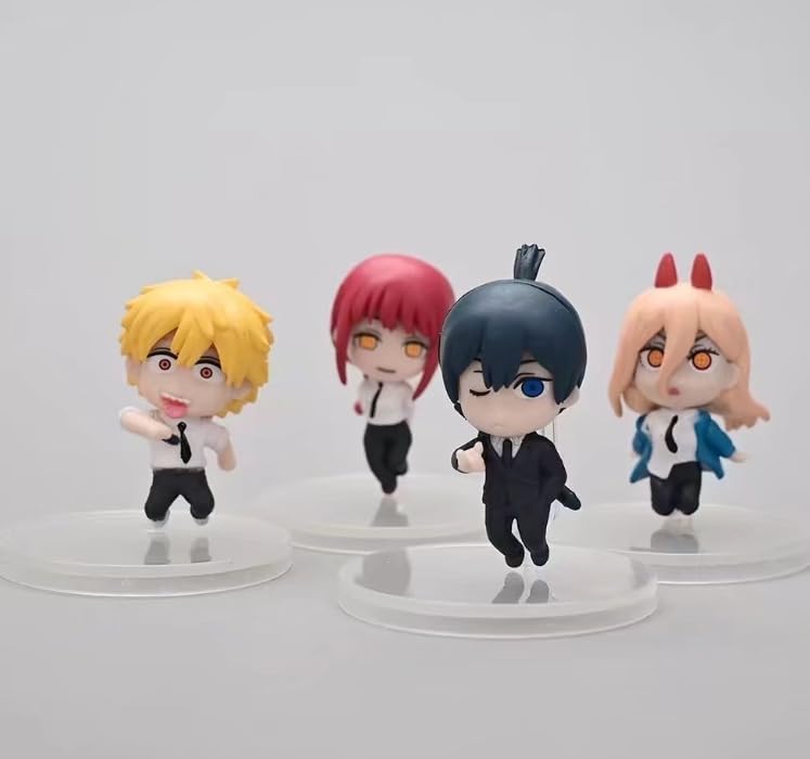 SHENQII(シェンキ) チェンソーマングッズ miniフィギュア 6個セット デンジ レゼ 可愛い 3D立体 樹脂 装飾品 かわいい 萌え 小物 癒し 人気 おもしろい 記念品 誕生日 ギフト プレゼント [並行輸入品]