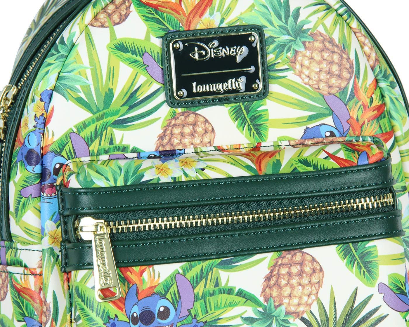 Loungefly Disney Lilo & Stitch - Mini mochila con estampado de piña hawaiana de 11 pulgadas