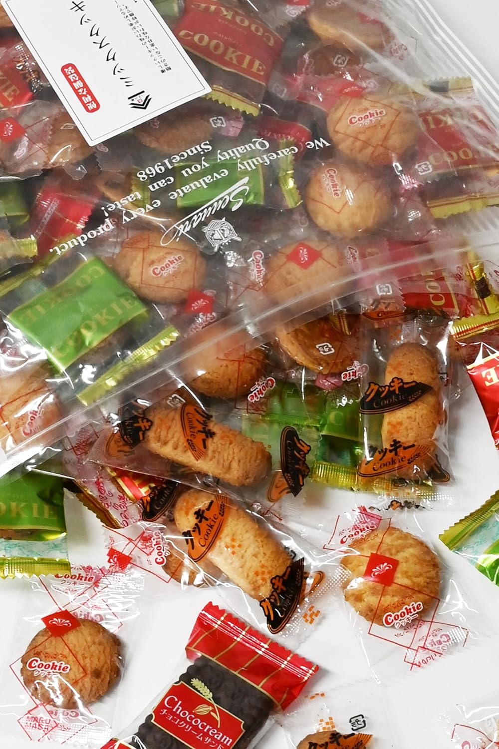 Commercial Use Cookie Assortment Individually Wrapped 【Long-selling Nostalgic Flavor Cookies in Large Capacity】 Snacks Individually Wrapped Sennari Shokai [Tsumami-Kura] Mixed Cookies Individually