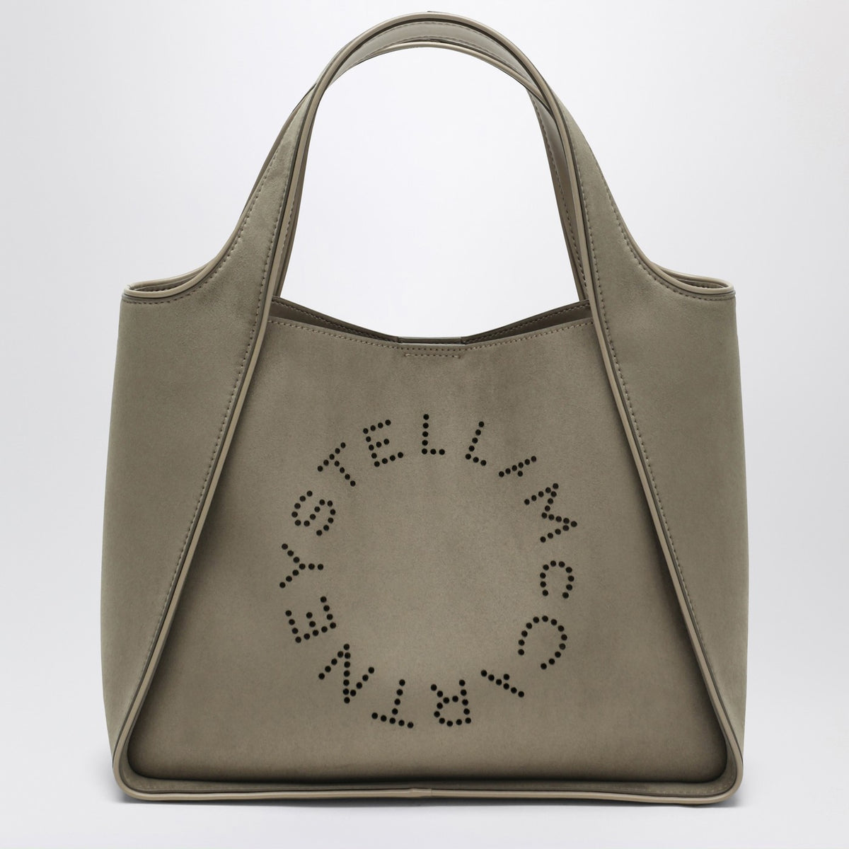 Stella Stella Mc Cartney Khaki Colored Medium Stella Logo Bag - Image 4