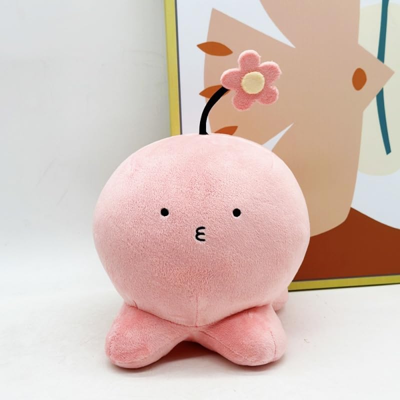 HIYOKU Anime Plush Toy 7.9 inches (20 cm), Cute, Soft, Fluffy, Body Pillow, Toy, Students, Sleeping, Warming Hands, Figurine, Anime Goods, Moe Goods, Fashionable (Pink Octopus)