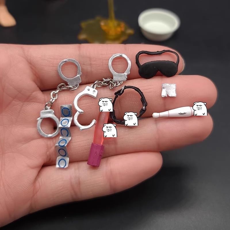 AIEK 1/12 Body Figure Doll Cosplay Tool, SM Wrist Cuffs + Ankle Cuffs, Confinement, Insult & Shame & Tool Applicable to JIAOUDOLL PHICENN