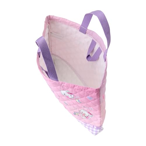 Sanrio Quilted Lesson Bag for Kids, Handbag, Okeko Bag with Loop, Name Space