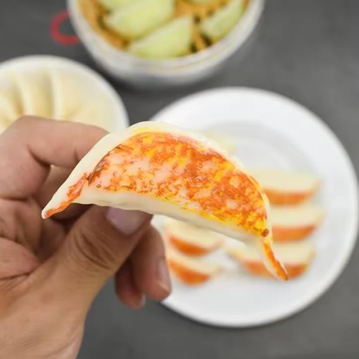 Realistic Appearance: Food Sample, Set of 10, Dumplings, Baked Dumplings, Chinese Cuisine, Life-Sized, Total Length: 2.4 inches (6 cm), Realistic Fake, Interior Display