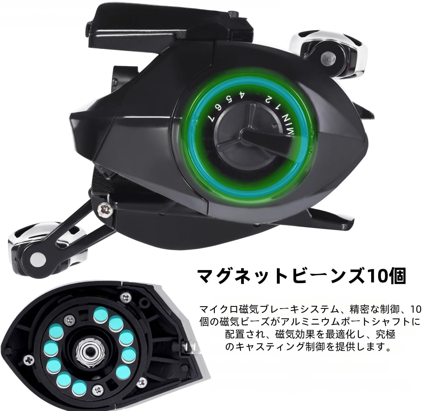Electric Fishing Reel Fly Fishing Reel Bait Reel Smooth Winding Lightweight Large Resistance USB Rechargeable Solar Powered Digital Display Left/Right Handle, Ideal for Saltwater and Freshwater