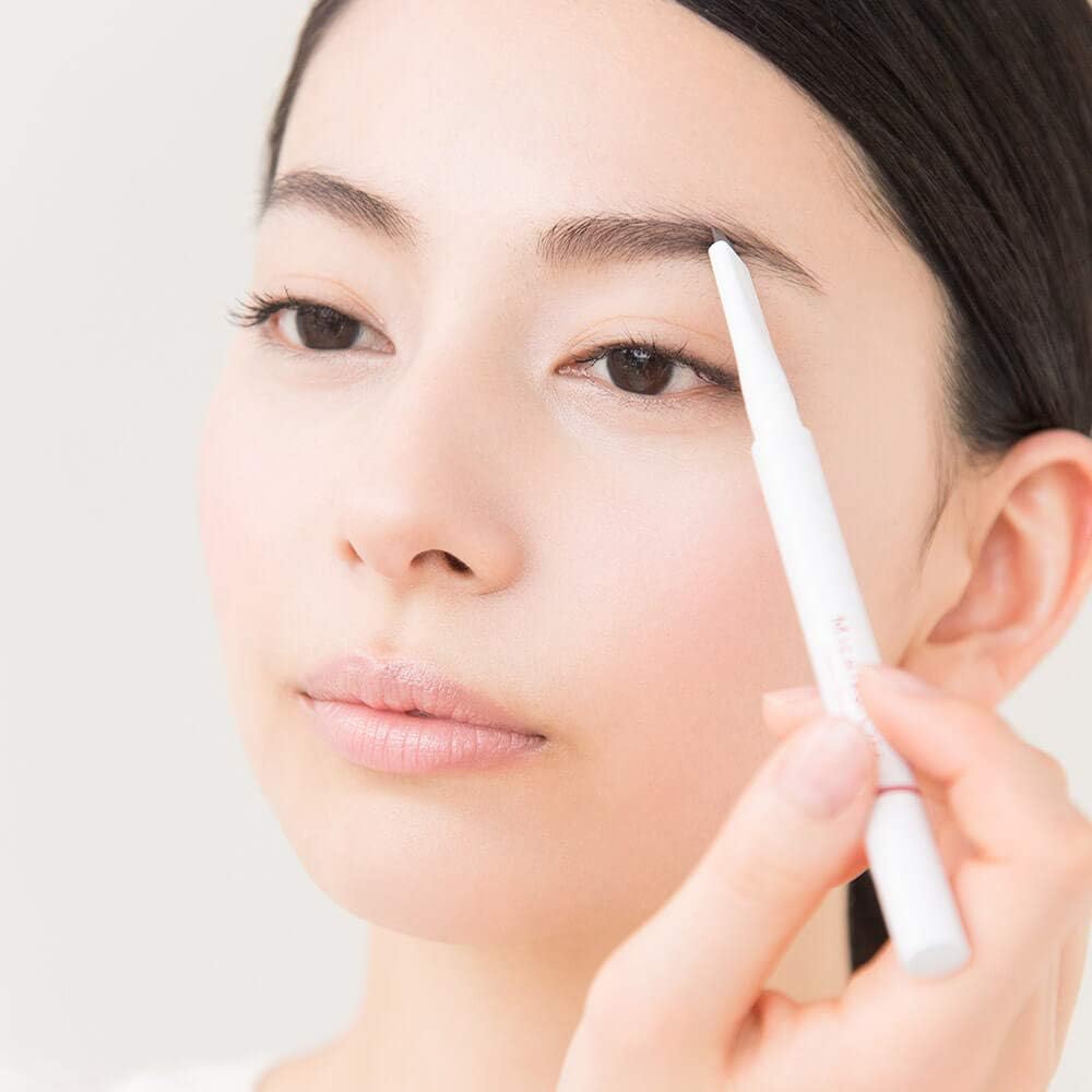 MICHIKO.LIFE 74262 Essence Brow Pencil Refill, Set of 3, Natural Brown (Made in Japan), Michiko Fujiwara with Sharpener, Brush, Focusing on Naginata Shape, Eyebrow Care, Serum Ingredients Formulated