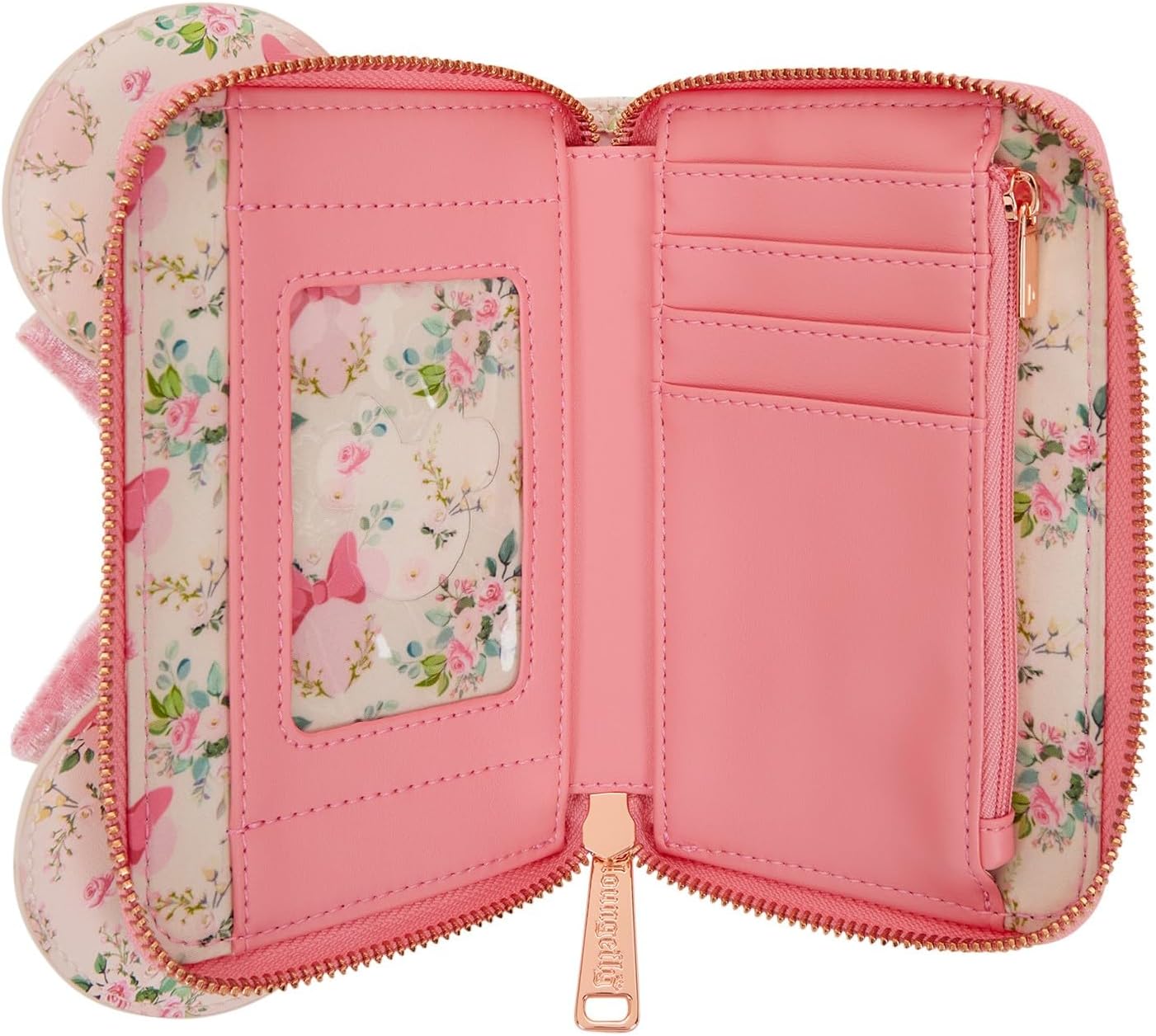 Loungefly Cartera Floral de Minnie Mouse con Cremallera Alrededor