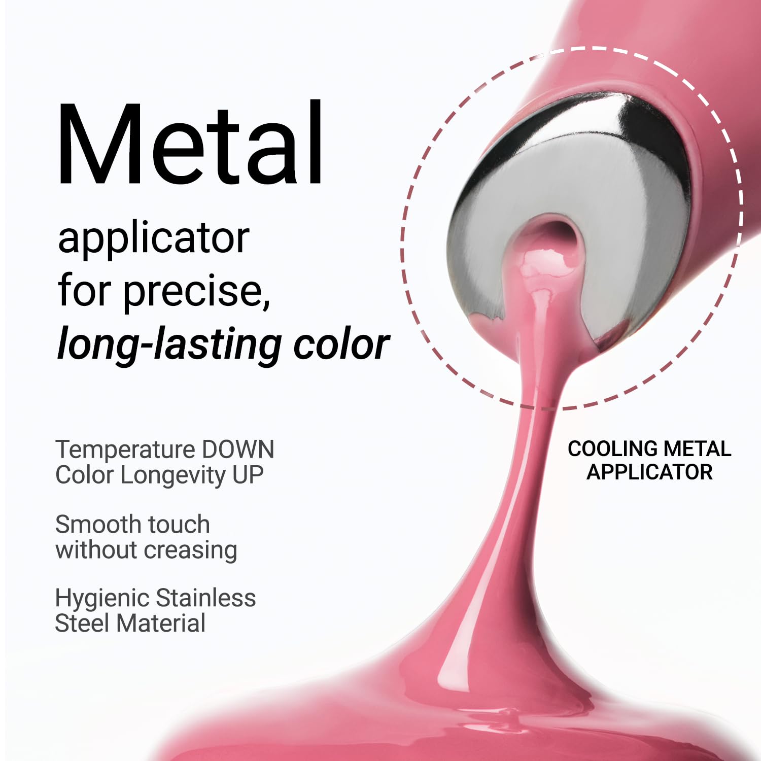 JUNG SAEM MOOL LIP-PRESSION - Brillo de labios de metal | Brillo labial tintado hidratante con un aplicador de metal de precisión higiénico e ingredientes infundidos en suero, brillo de labios coreano (rosa doze)