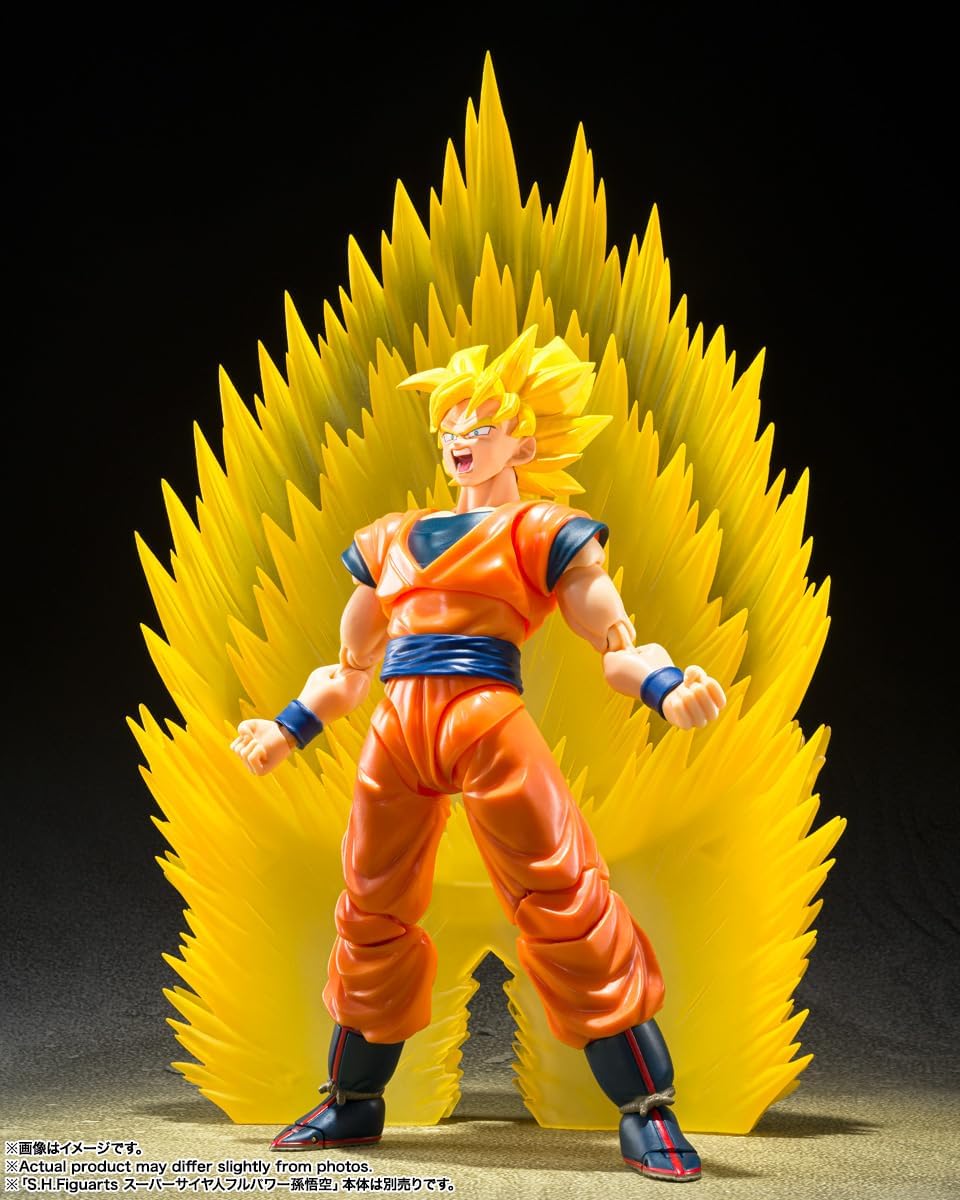 S.H. Figuarts Dragon Ball Z Super Saiyan Son Goku Effect Parts Set - Instant Movement Kamehameha - Approx. 5.9 inches (150 mm), ABS & PVC Pre-painted Action Figure