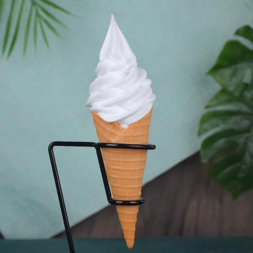 ☆Looks like the real thing☆Food sample, life-size, soft cream, ice cream, waffle cone, with pedestal, shop, restaurant, cafe, fake