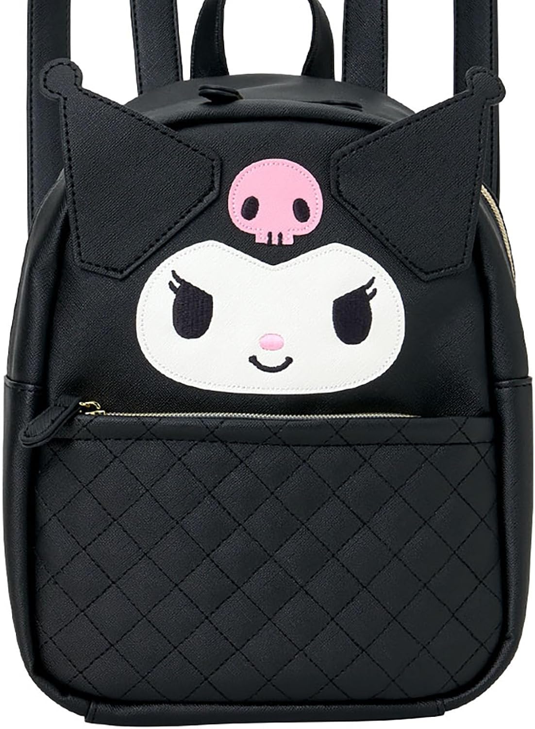 Sanrio Face-shaped Backpack Kuromi PU Leather For Ages 3 and Up 159263