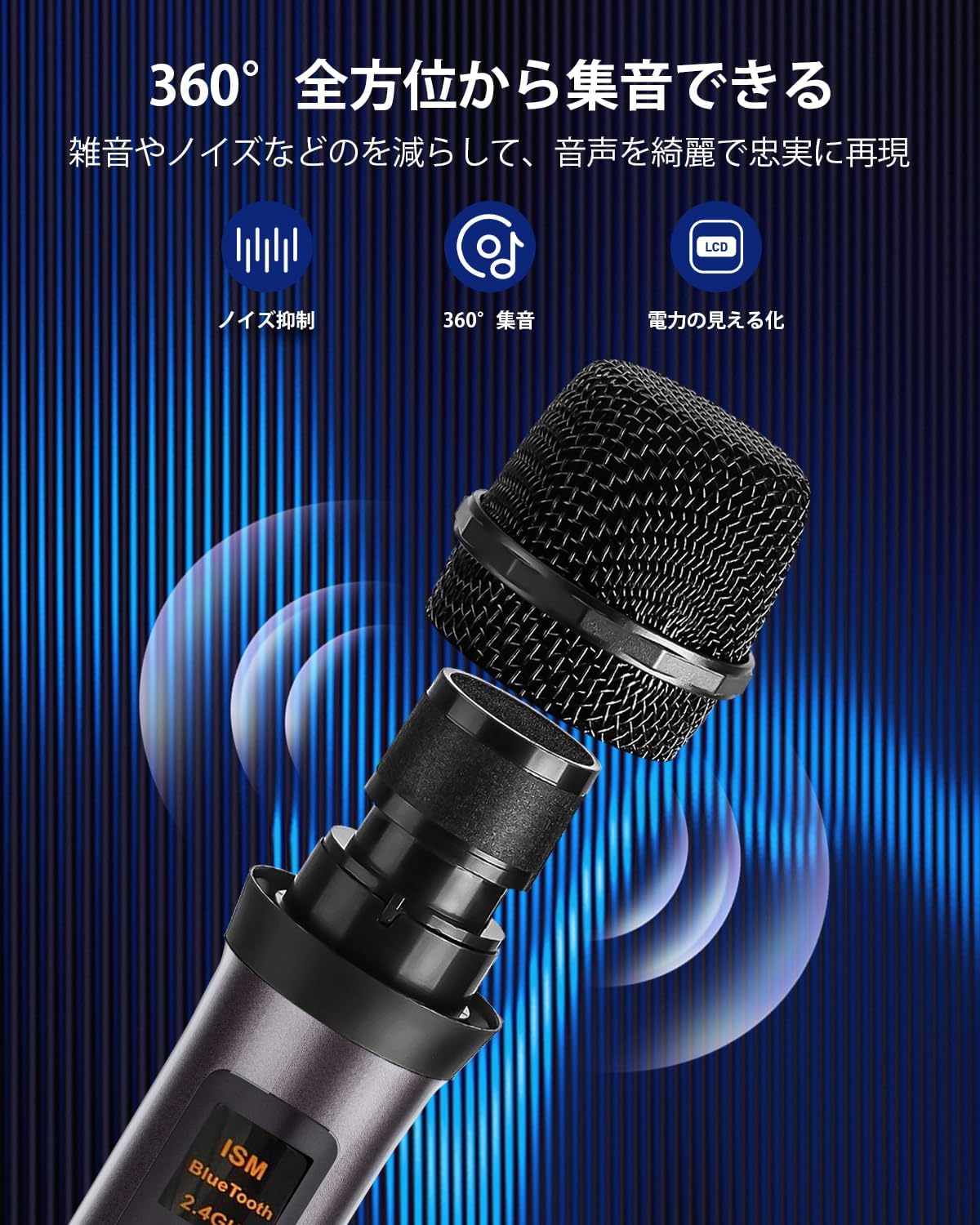 Speaker Set for Karaoke Home Use, Amplifier, Karaoke Microphone, 2-Piece Bluetooth 5.0 Compact PA Set, Karaoke Machine, Portable Speaker with SD Card, USB, AUX, Android Compatible for Home Parties