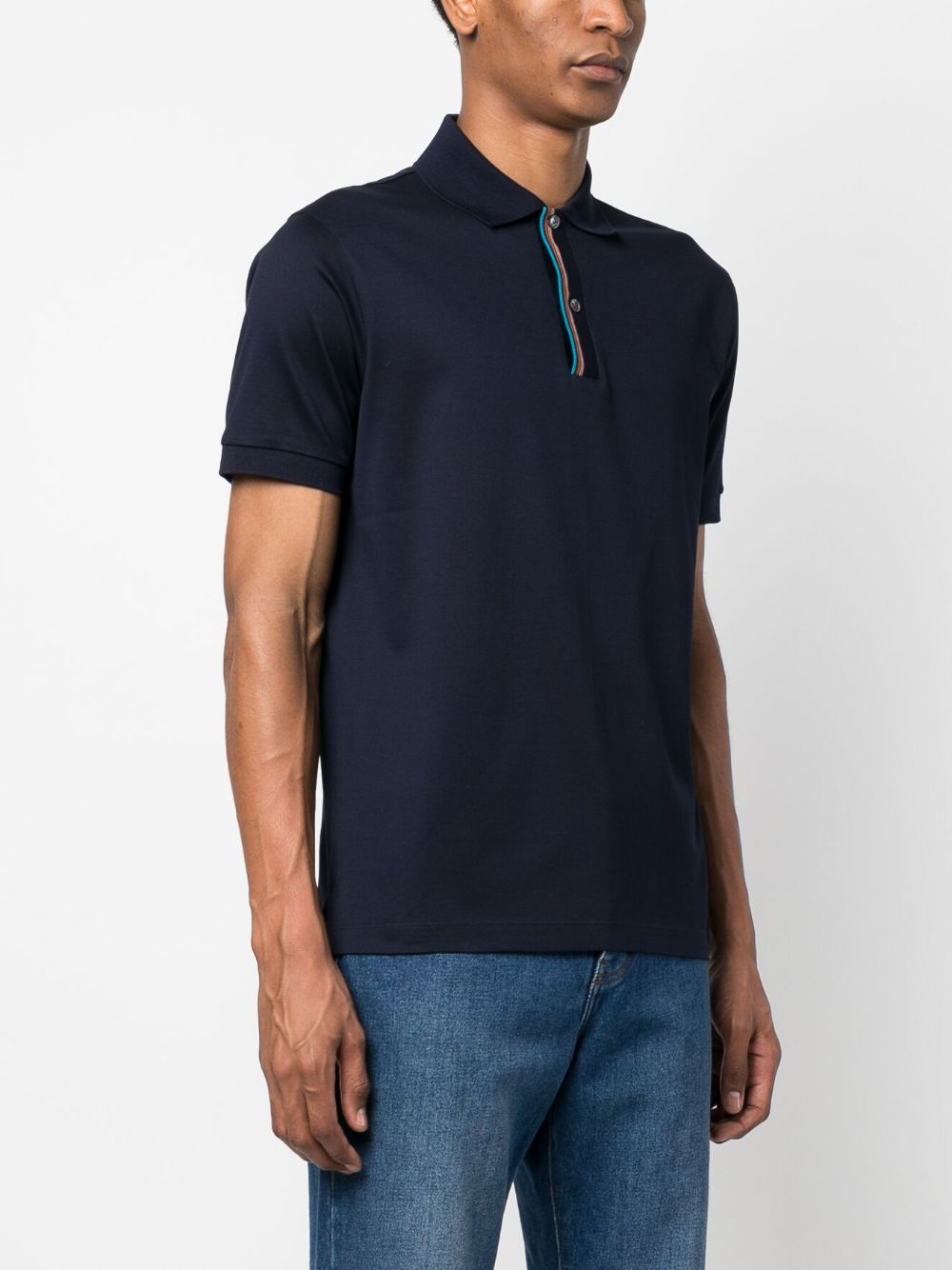 Paul PS By Paul Smith Signature Stripe Cotton Polo Shirt - Image 4