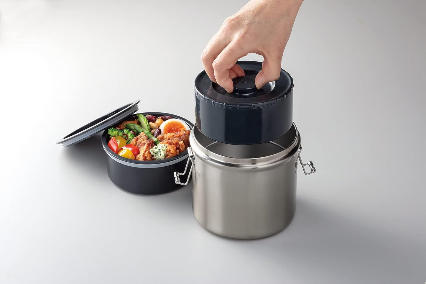 Skater STLB3DXAG-A Insulated and Cooled Vacuum Stainless Steel Bowl-Shaped Lunchbox DX, 27.8 fl oz (820 ml), Ultra-Lightweight, Antibacterial, Basic
