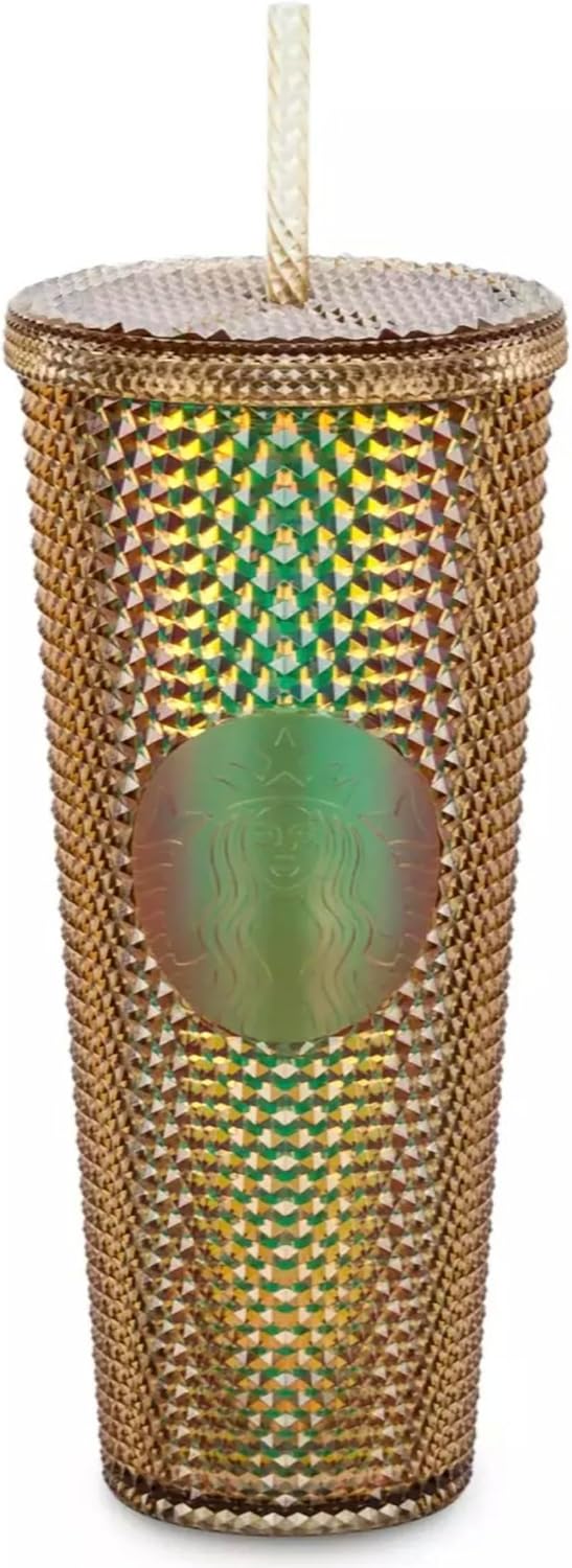 Starbucks Magic Kingdom 400950668991 - Vaso de 50 aniversario con tachuelas doradas, 24 onzas