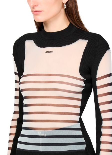 JEAN PAUL GAULTIER Mariniere メッシュ混 長袖セーター - Image 4