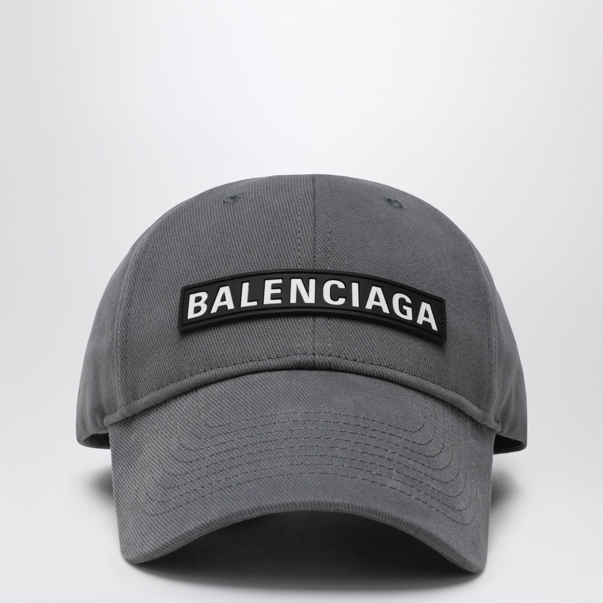 Balenciaga バレンシアガ グレー コットン パッチ ベースボール キャップ - Image 4