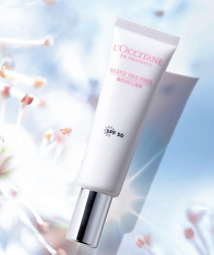L'Occitane L'Occitane SPF 50/PA++++ Bright UV Shield, 1.1 fl oz (30 ml) Makeup Base, Sunscreen Milky Lotion, For Faces, Skin Care, Whitening