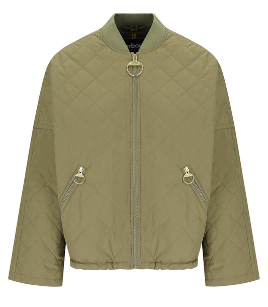 Barbour Emlyn Dusky Green Quilted Bomberジャケット - Image 4