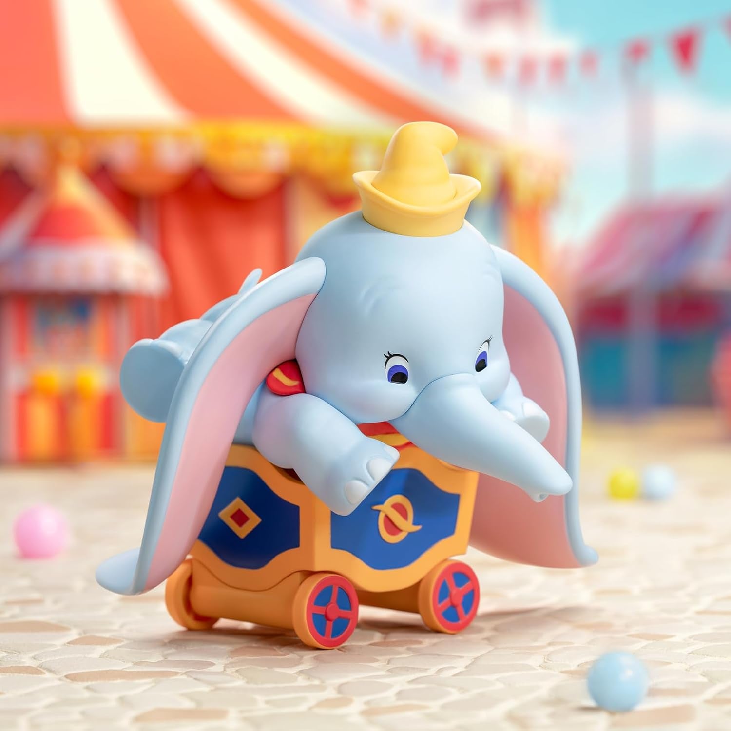 52TOYS DUMBO Happy Times Series Dumbo Figure Blind Box Tredding Figure Collectible Figure Painted Toy Toy Perfect Gift for Anime Fans Kids Collectors Birthday Christmas (1 Piece)