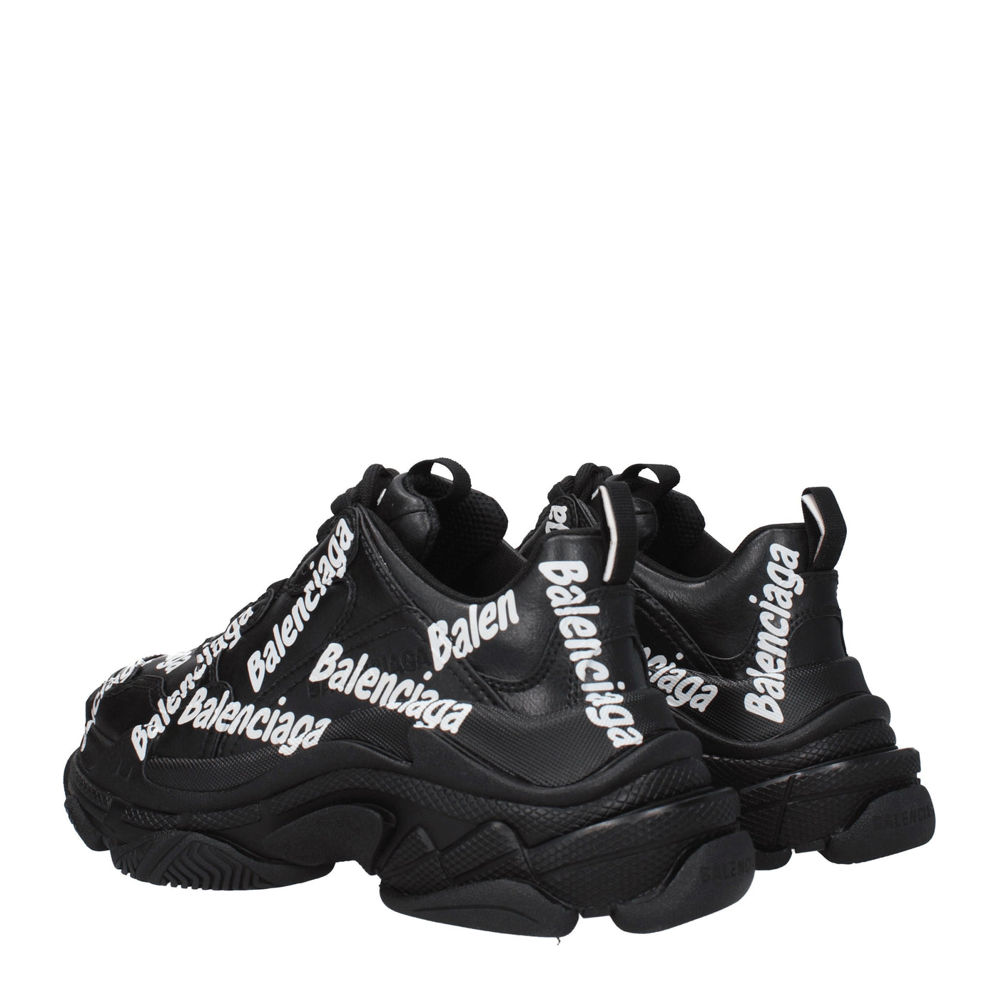 Balenciaga バレンシアガスニーカートリプル S 女性生地黒 - Image 4