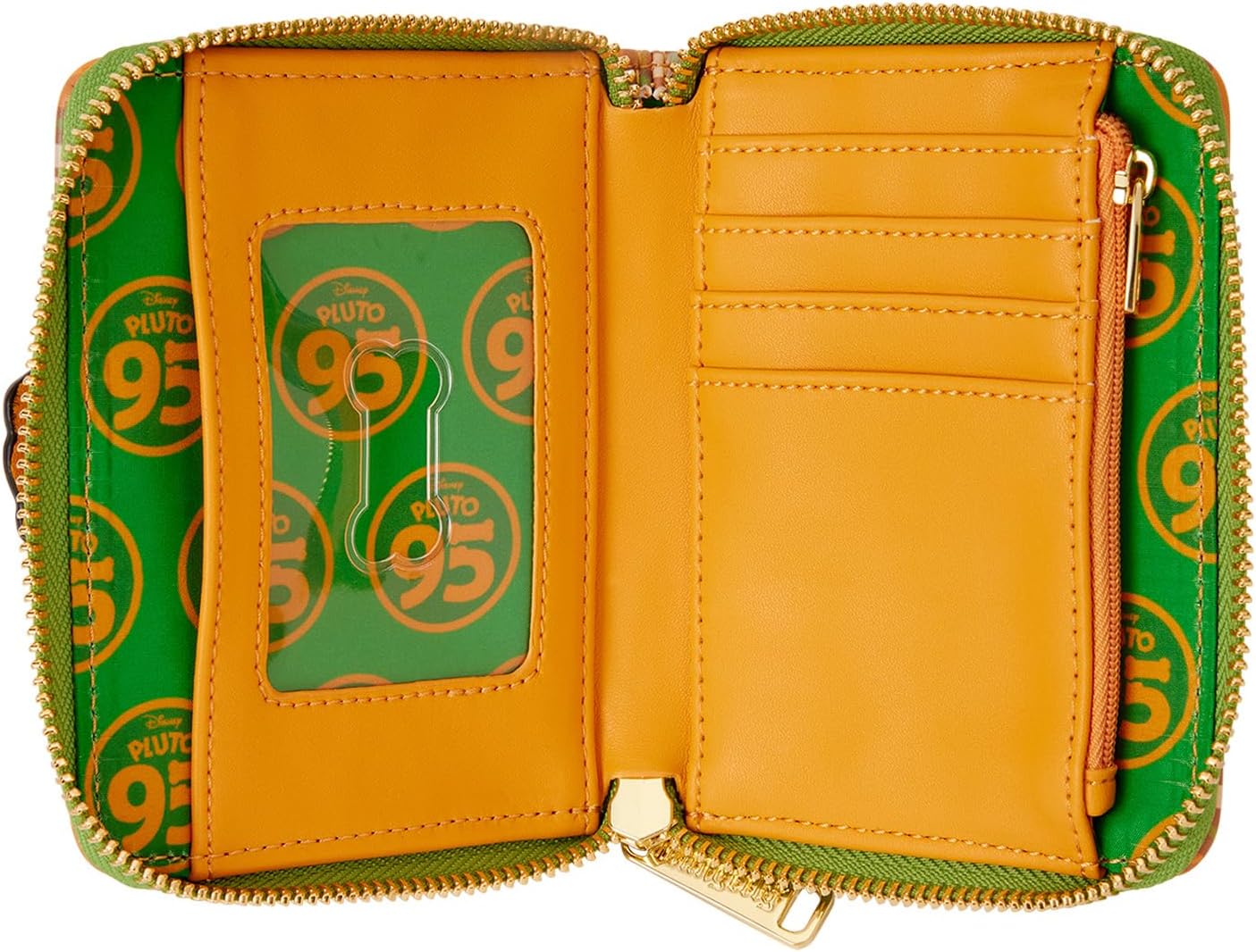 Loungefly Cartera Disney Pluto 95 aniversario con cremallera alrededor
