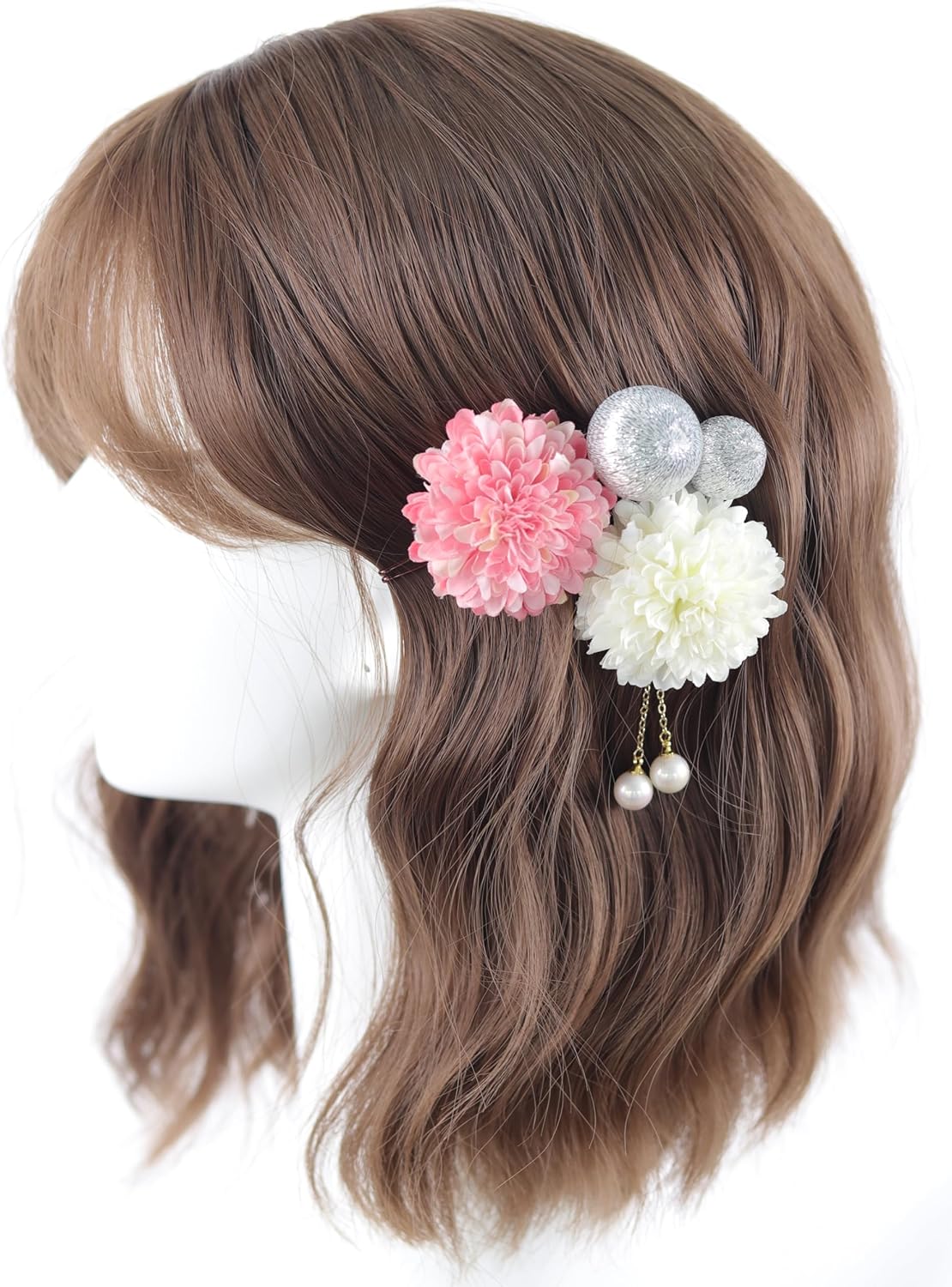 NANA Handmade Hair Ornament, Ping Pong Mu, Japanese Ball, Cute, Coming of Age Ceremony, Shichi-Go-San Fireworks Festival, Yukata, Graduation Ceremony, School Entrance Ceremony, Summer Festival