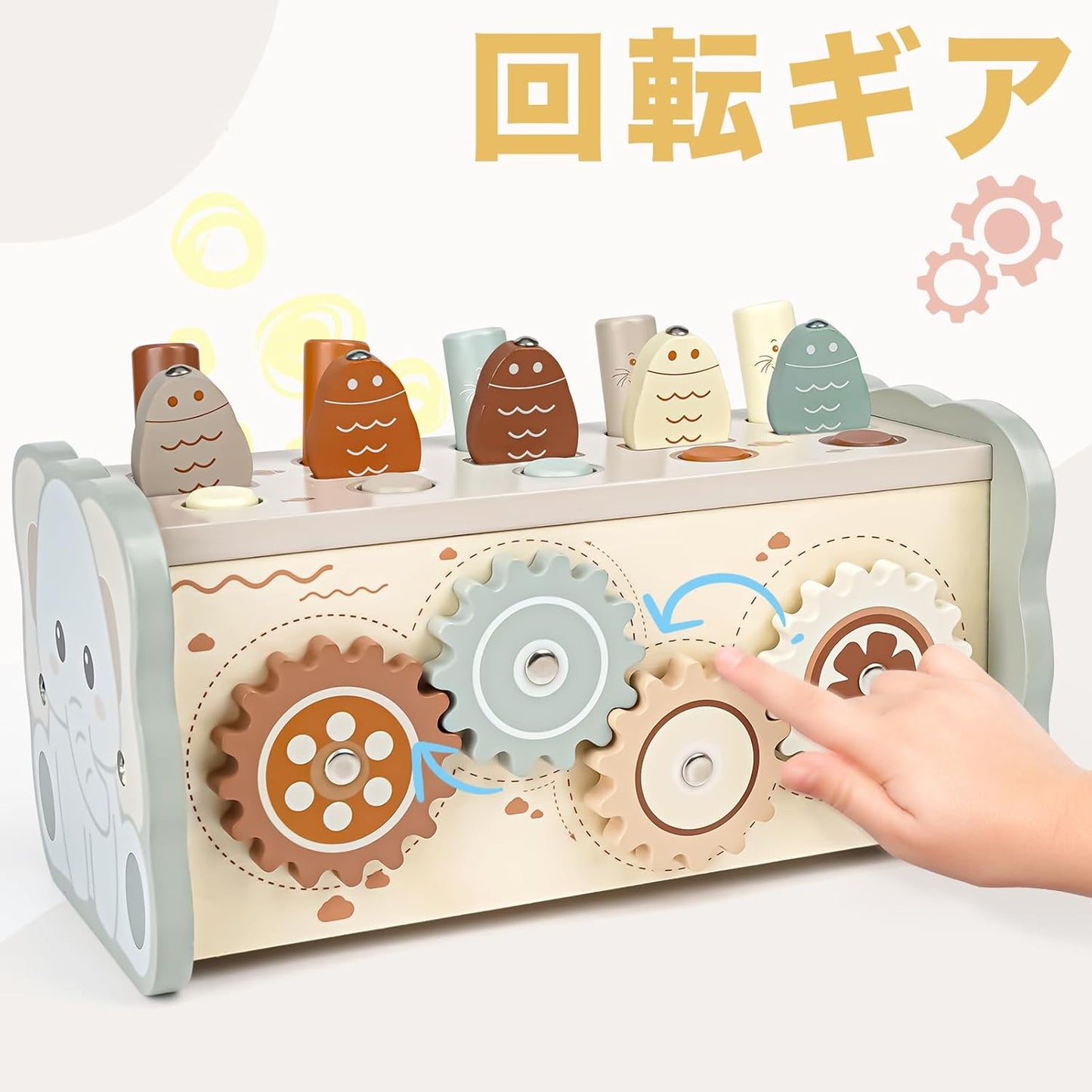 Montessori Toys for Boys and Girls, Educational Toys, Wooden Toys 1, 2, 3 Years Old, Birthday Gift, Hammer Toy, Fingertip Education, Montessori Teaching Tool, Early Development, Fingertip Training,