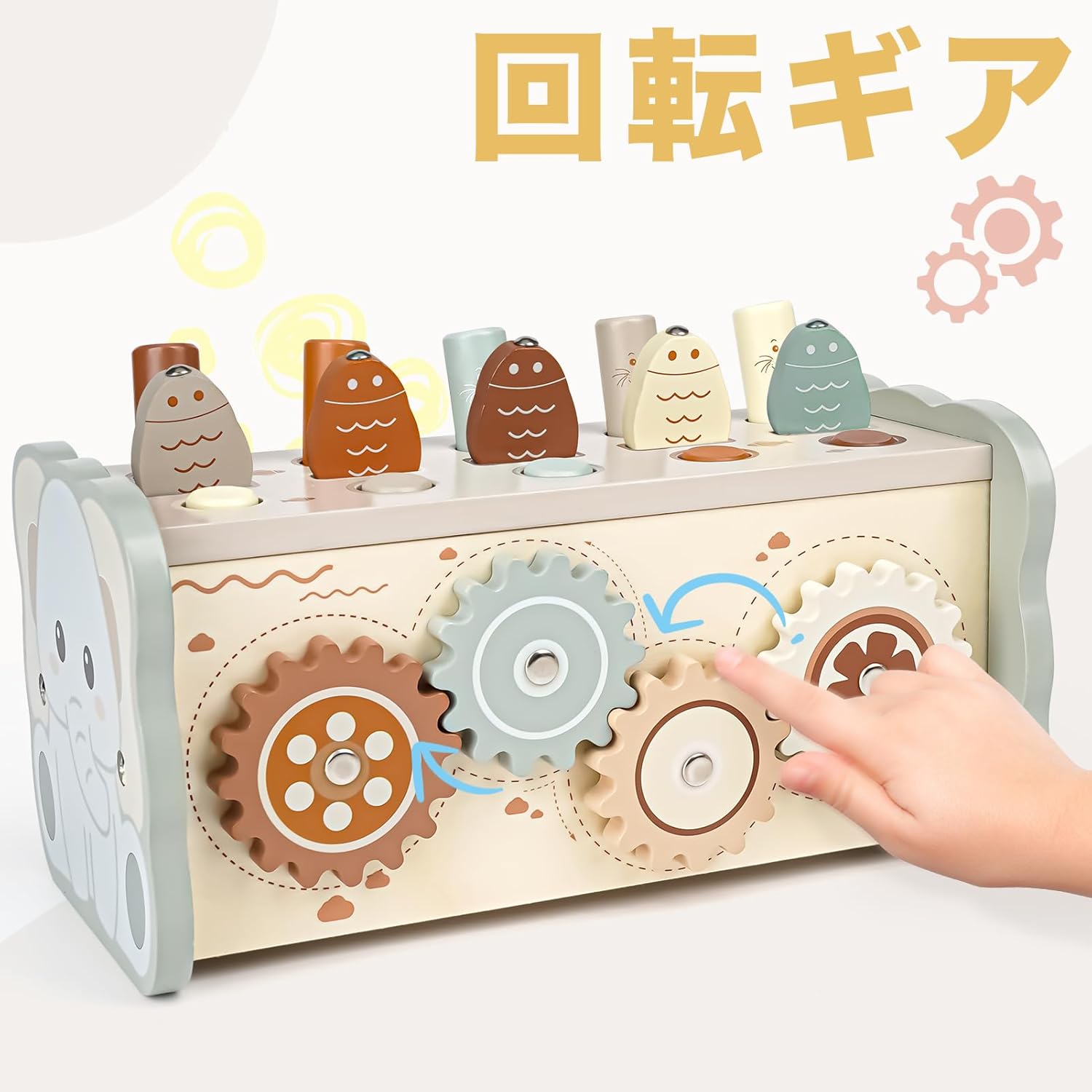 Montessori Toys for Boys and Girls, Educational Toys, Wooden Toys 1, 2, 3 Years Old, Birthday Gift, Hammer Toy, Fingertip Education, Montessori Teaching Tool, Early Development, Fingertip Training,